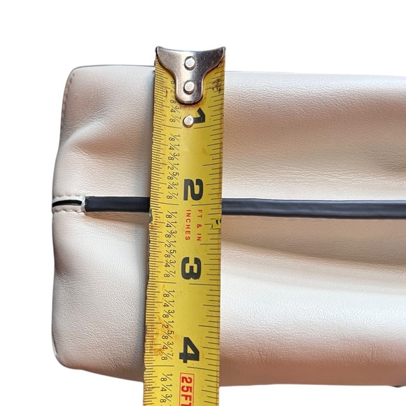 Tory Burch Block T Leather Satchel Ivory Bag Crossbody Strap - Picture 16 of 16